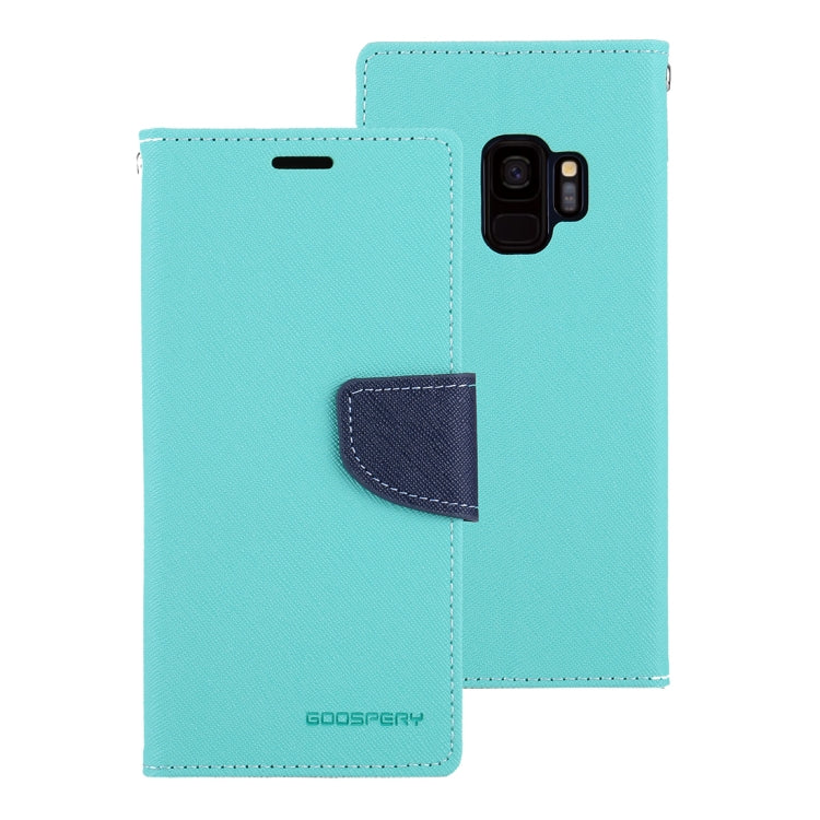 GOOSPERY FANCY DIARY for Galaxy S9 Cross Texture Horizontal Flip Leather Case with Card Slots & Wallet & Holder
