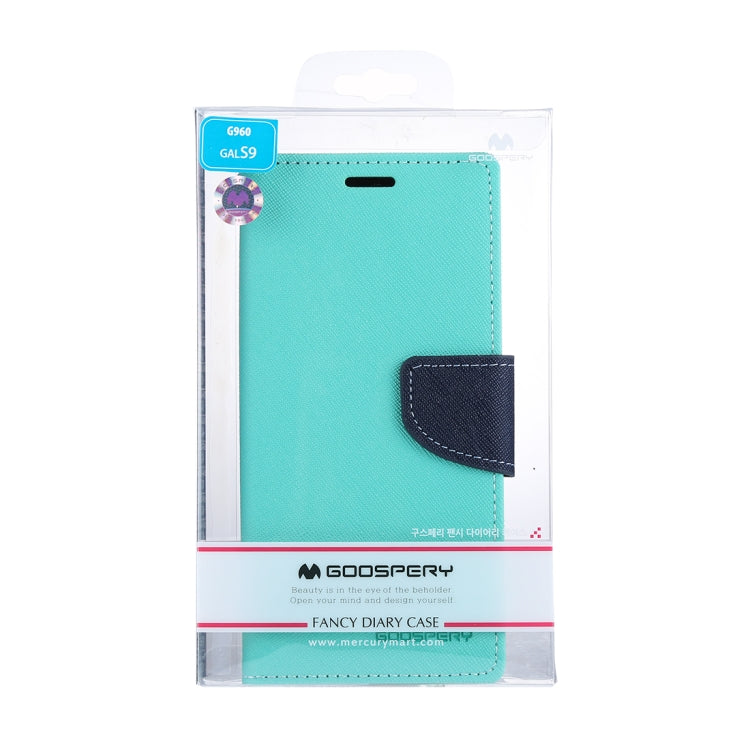 GOOSPERY FANCY DIARY for Galaxy S9 Cross Texture Horizontal Flip Leather Case with Card Slots & Wallet & Holder