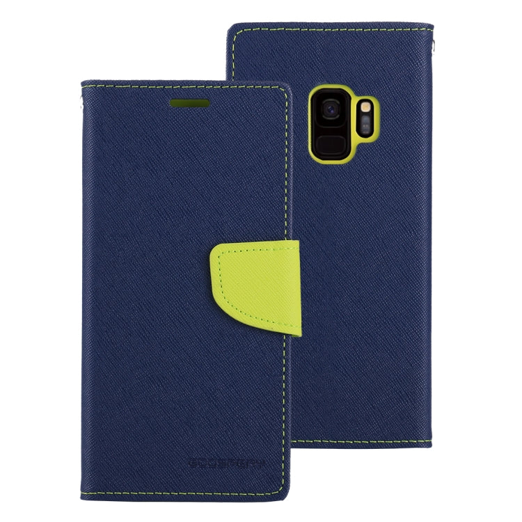 GOOSPERY FANCY DIARY for Galaxy S9 Cross Texture Horizontal Flip Leather Case with Card Slots & Wallet & Holder