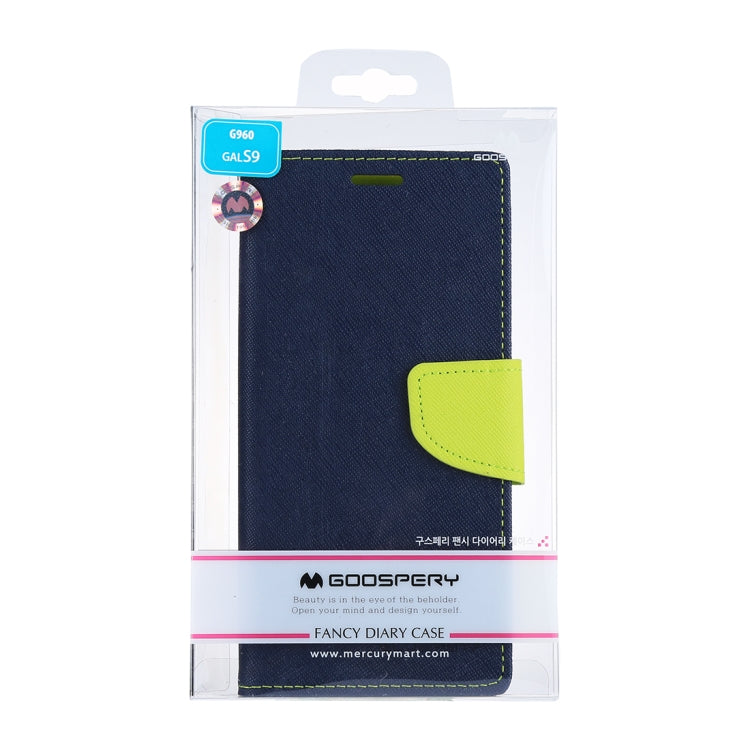 GOOSPERY FANCY DIARY for Galaxy S9 Cross Texture Horizontal Flip Leather Case with Card Slots & Wallet & Holder