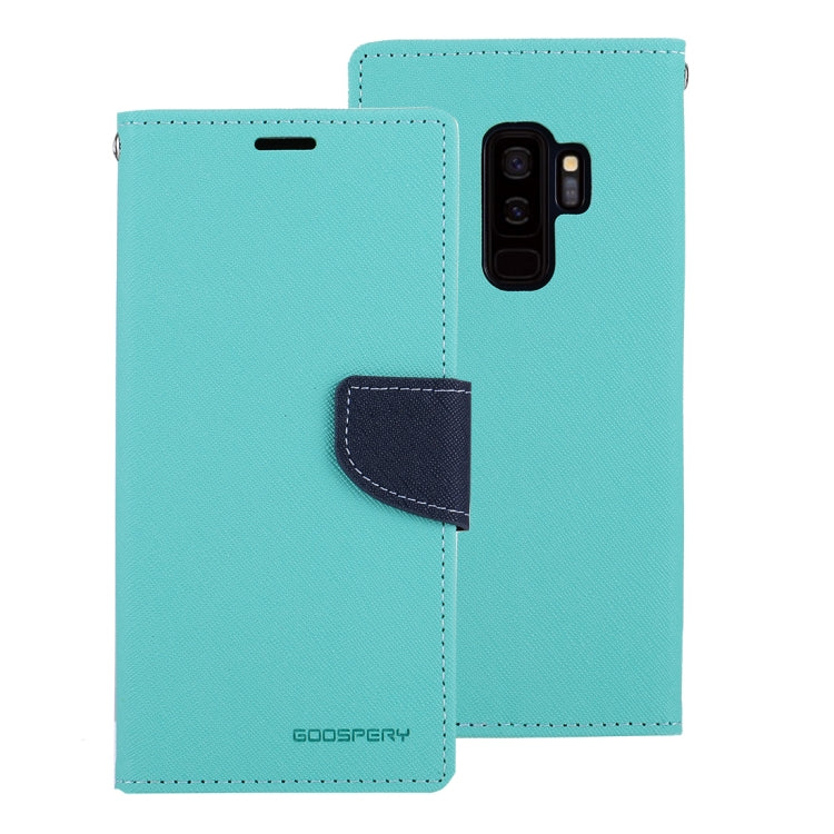 GOOSPERY FANCY DIARY for Galaxy S9+ Cross Texture Horizontal Flip Leather Case with Card Slots & Wallet & Holder