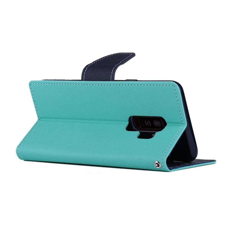 GOOSPERY FANCY DIARY for Galaxy S9+ Cross Texture Horizontal Flip Leather Case with Card Slots & Wallet & Holder