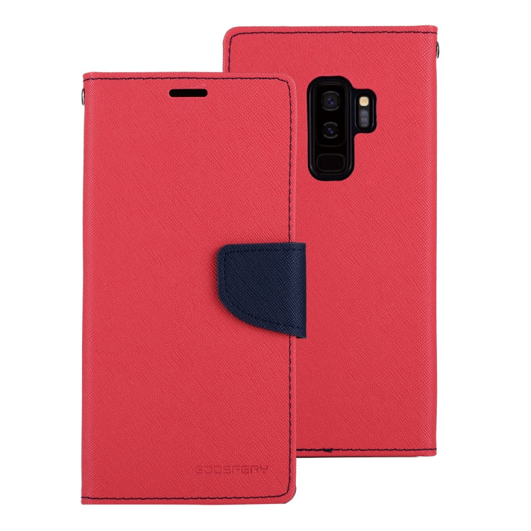 GOOSPERY FANCY DIARY for Galaxy S9+ Cross Texture Horizontal Flip Leather Case with Card Slots & Wallet & Holder