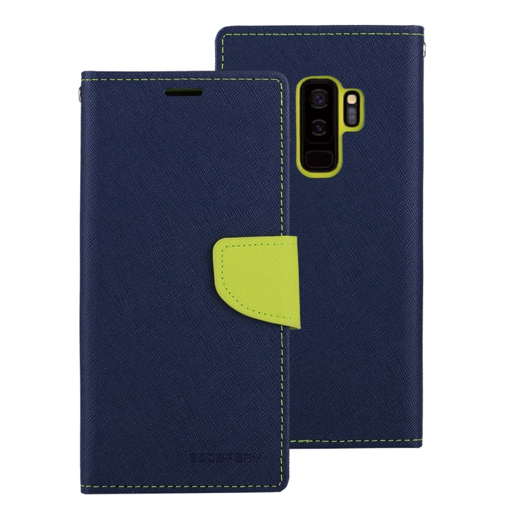GOOSPERY FANCY DIARY for Galaxy S9+ Cross Texture Horizontal Flip Leather Case with Card Slots & Wallet & Holder