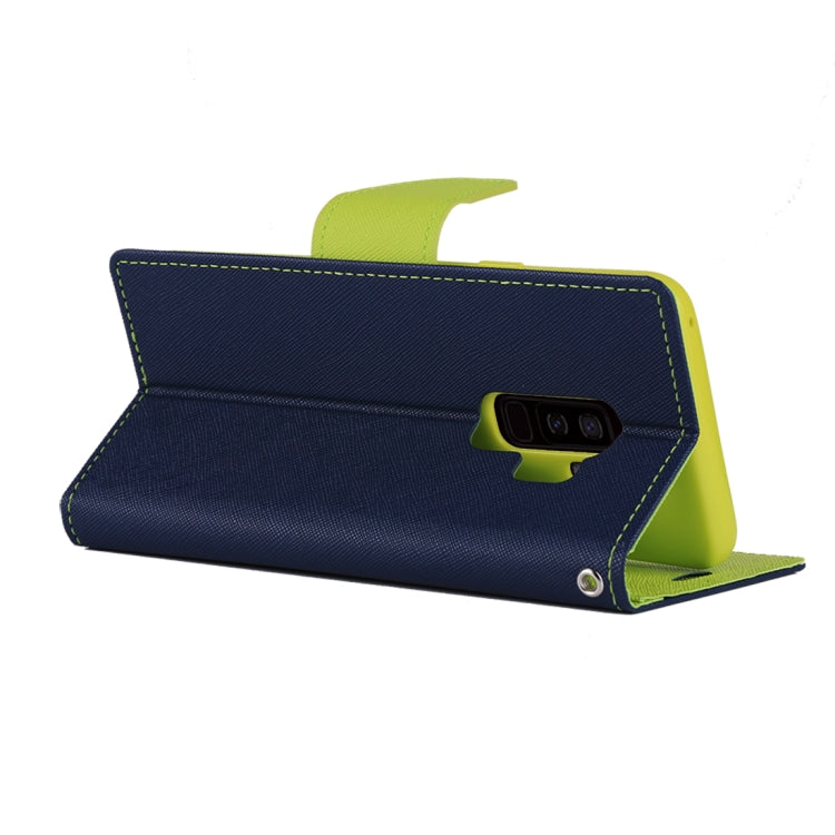 GOOSPERY FANCY DIARY for Galaxy S9+ Cross Texture Horizontal Flip Leather Case with Card Slots & Wallet & Holder