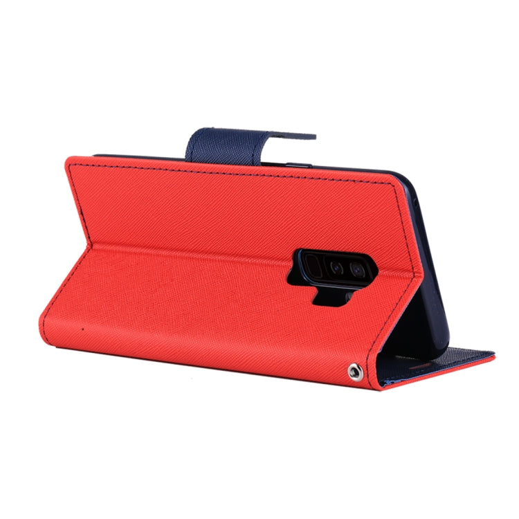 GOOSPERY FANCY DIARY for Galaxy S9+ Cross Texture Horizontal Flip Leather Case with Card Slots & Wallet & Holder