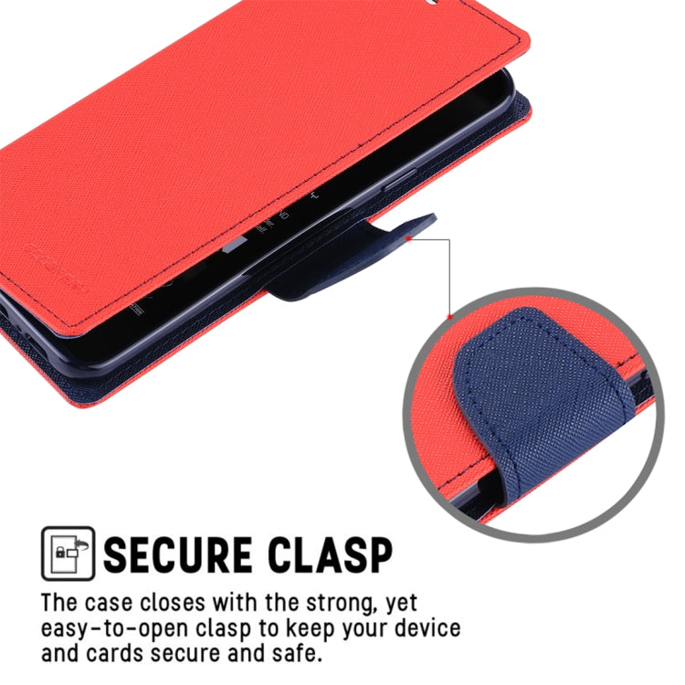 GOOSPERY FANCY DIARY for Galaxy S9+ Cross Texture Horizontal Flip Leather Case with Card Slots & Wallet & Holder