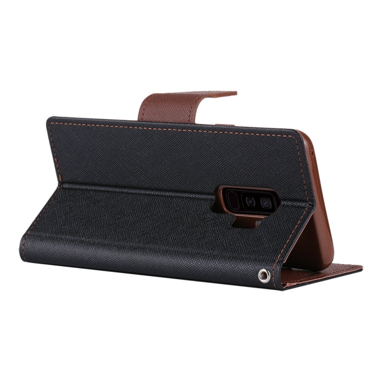 GOOSPERY FANCY DIARY for Galaxy S9+ Cross Texture Horizontal Flip Leather Case with Card Slots & Wallet & Holder