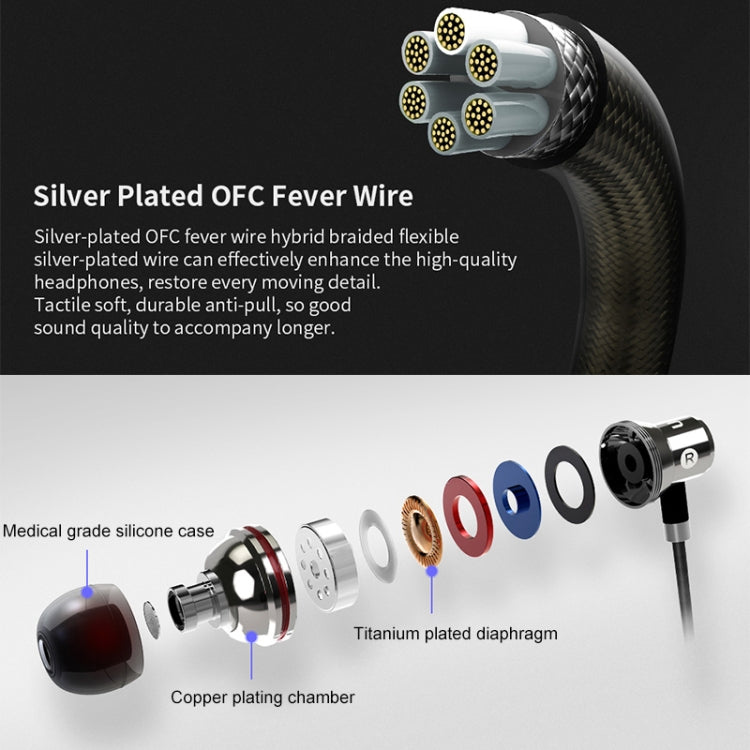 QKZ KD3 In-Ear Subwoofer Metal Sports Music Headphones, Basic Version
