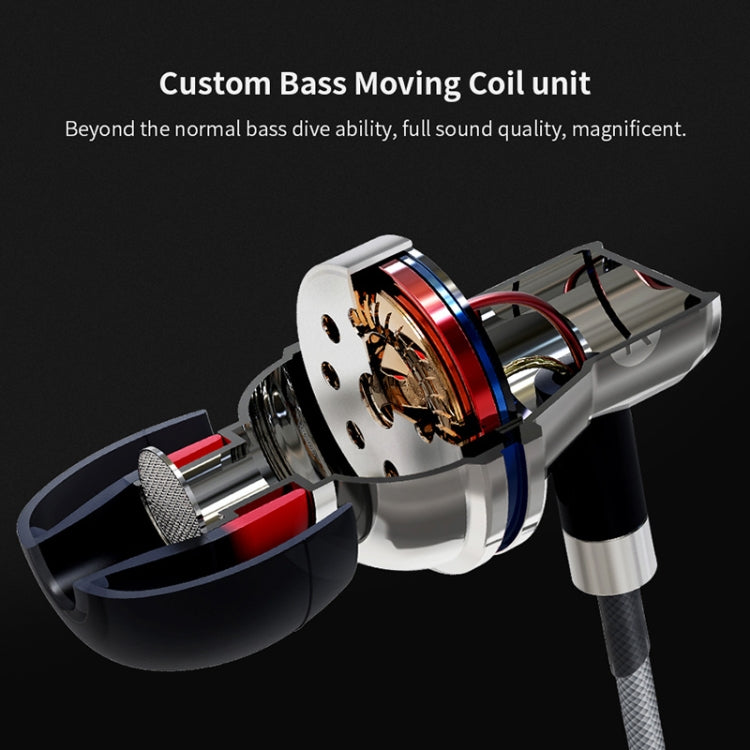 QKZ KD3 In-Ear Subwoofer Metal Sports Music Headphones, Standard Version