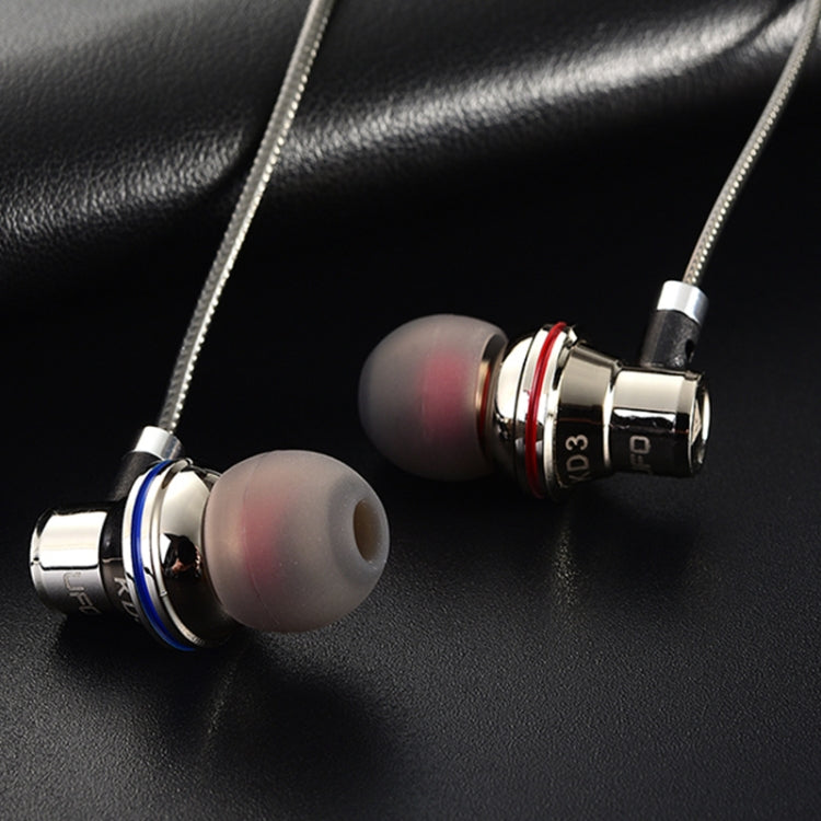 QKZ KD3 In-Ear Subwoofer Metal Sports Music Headphones, Standard Version