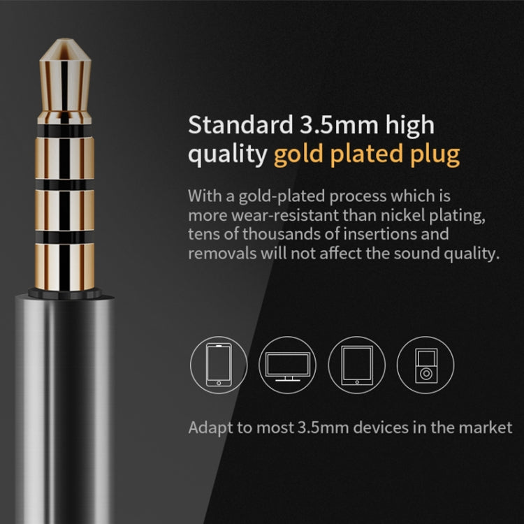 QKZ KD10 CNC Aviation Aluminum Metal Carved Ear Shell Coaxial Four Unit Music Headphones, Microphone Version