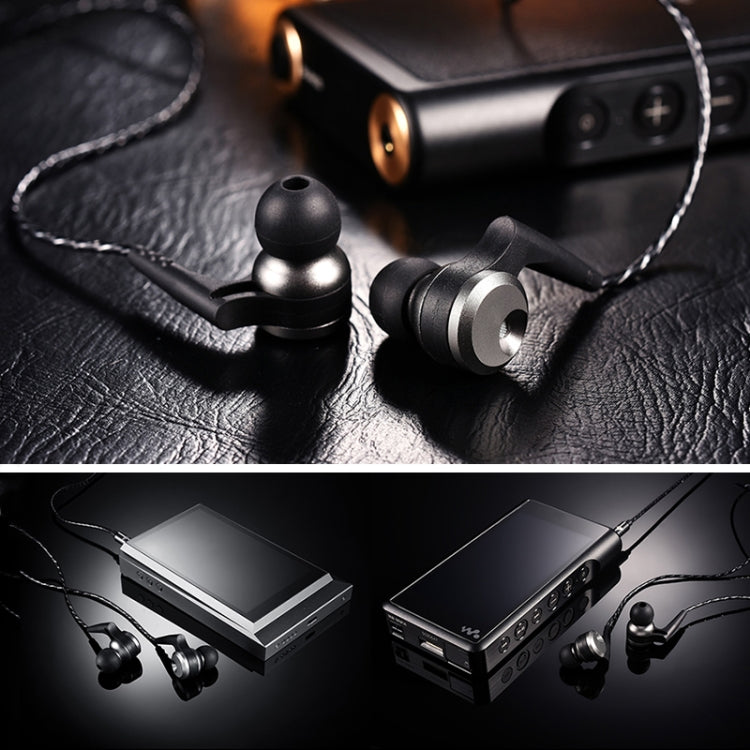 QKZ KD10 CNC Aviation Aluminum Metal Carved Ear Shell Coaxial Four Unit Music Headphones, Microphone Version
