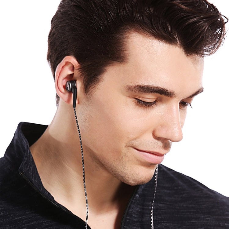 QKZ KD10 CNC Aviation Aluminum Metal Carved Ear Shell Coaxial Four Unit Music Headphones, Microphone Version