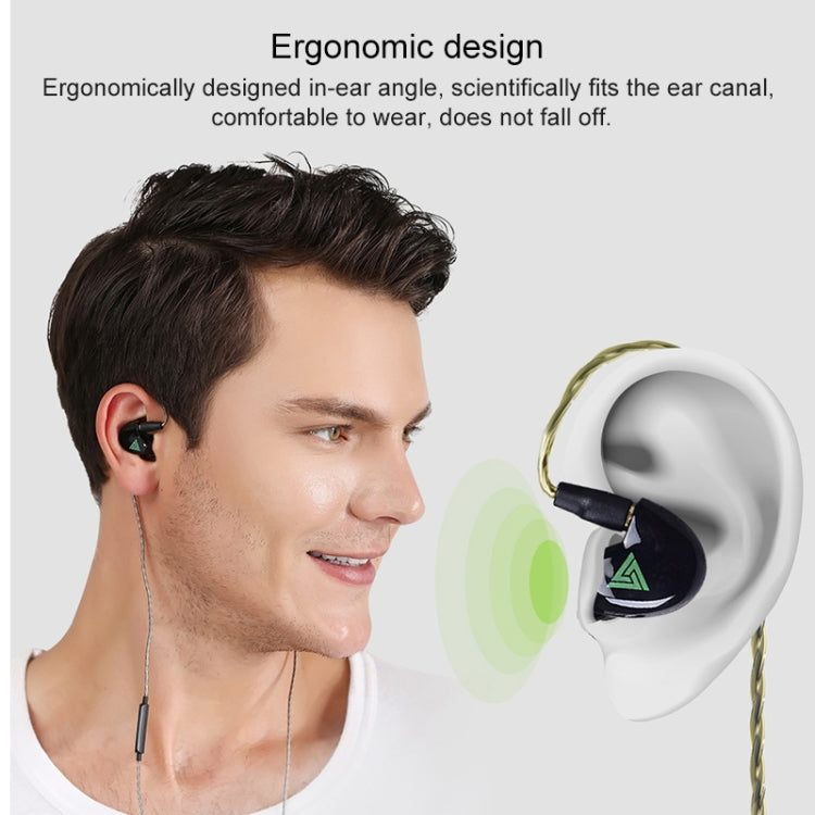 QKZ KD11 Moving Iron Headphones Shure Plug Design Four Unit Music Headphones, Support for Changing Lines Microphone Version
