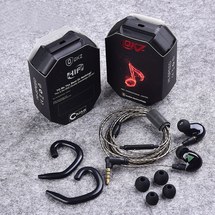 QKZ KD11 Moving Iron Headphones Shure Plug Design Four Unit Music Headphones, Support for Changing Lines Microphone Version
