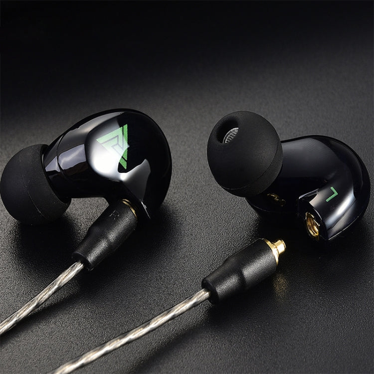 QKZ KD11 Moving Iron Headphones Shure Plug Design Four Unit Music Headphones, Support for Changing Lines Microphone Version