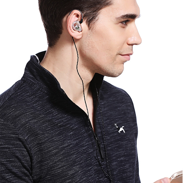 QKZ VK1 Plug-in Design Four-unit Music Headphones, Support for Changing Lines Basic Version