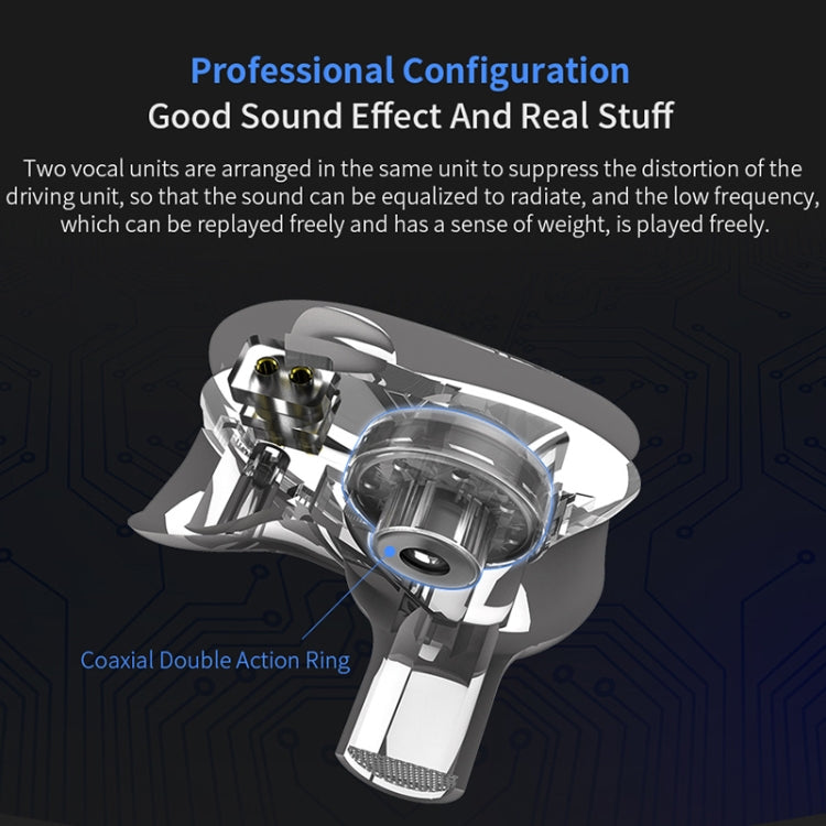 QKZ VK1 Plug-in Design Four-unit Music Headphones, Support for Changing Lines Basic Version