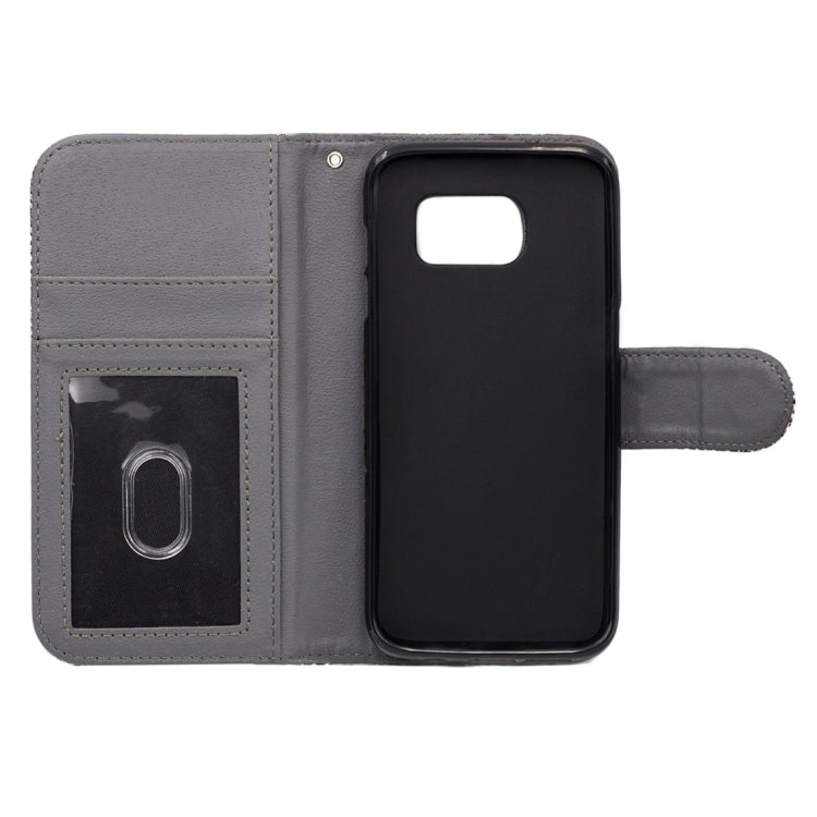 For Galaxy S7 Edge / G935 Snakeskin Texture Horizontal Flip Leather Case with Wallet & Holder & Card Slots