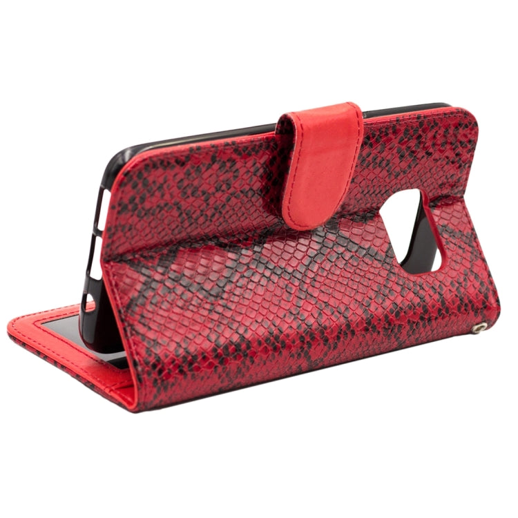 For Galaxy S7 Edge / G935 Snakeskin Texture Horizontal Flip Leather Case with Wallet & Holder & Card Slots