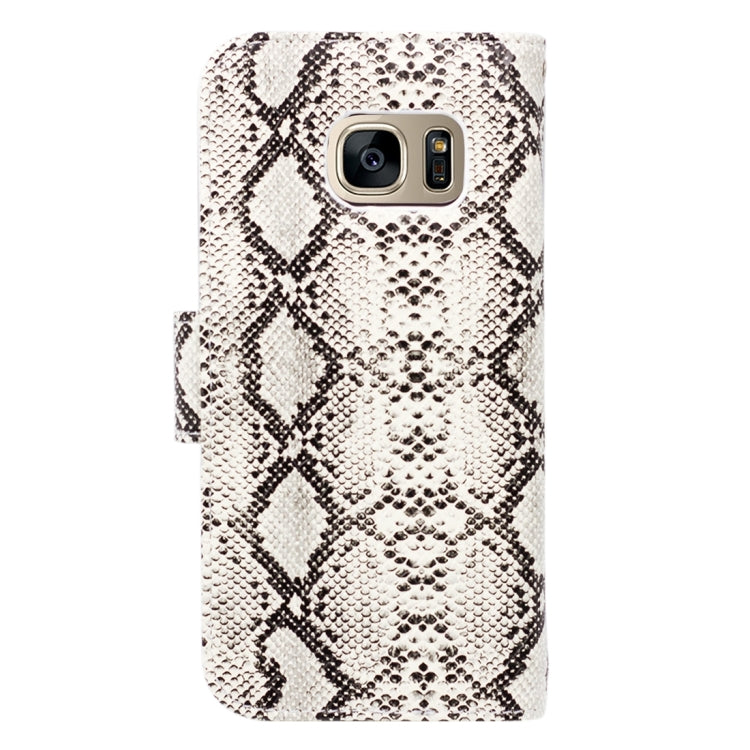 For Galaxy S7 Edge / G935 Snakeskin Texture Horizontal Flip Leather Case with Wallet & Holder & Card Slots