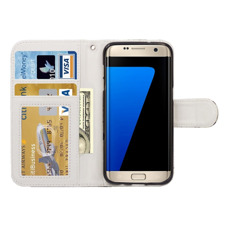 For Galaxy S7 Edge / G935 Snakeskin Texture Horizontal Flip Leather Case with Wallet & Holder & Card Slots