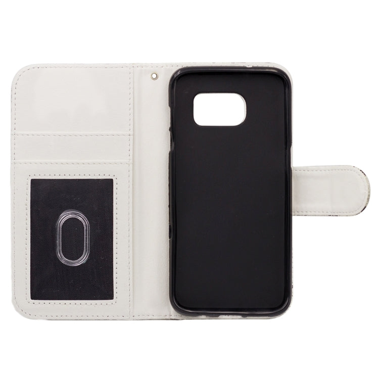 For Galaxy S7 Edge / G935 Snakeskin Texture Horizontal Flip Leather Case with Wallet & Holder & Card Slots