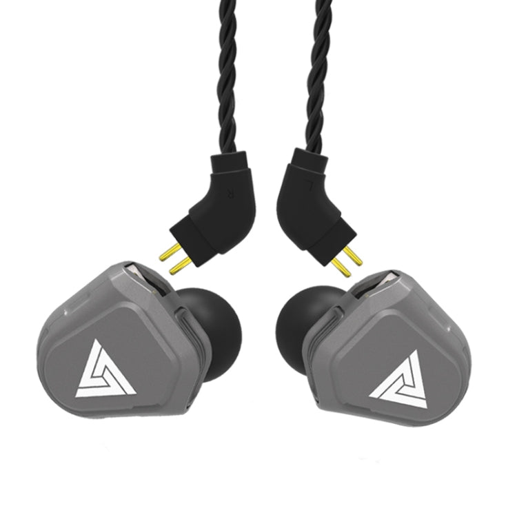 QKZ VK2 0.75 Pin Interchangeable Coaxial Four Unit Music Headphones ,  Microphone Version