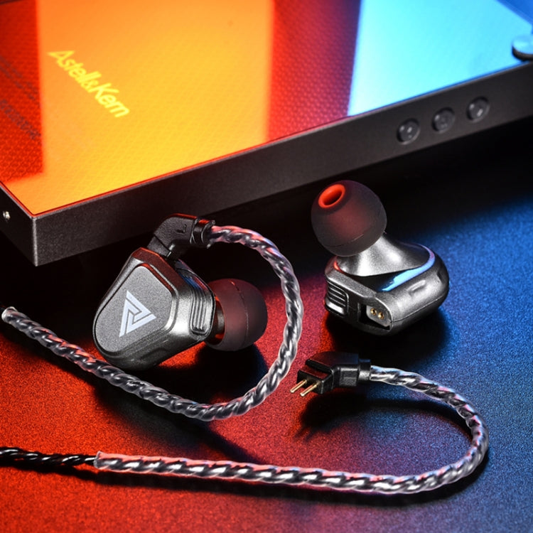 QKZ VK2 0.75 Pin Interchangeable Coaxial Four Unit Music Headphones ,  Microphone Version