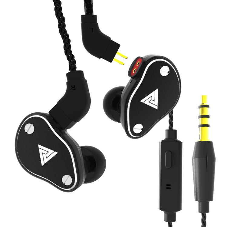 QKZ VK6 CNC Carved Metal Cover Music Headphones ,  Microphone Version