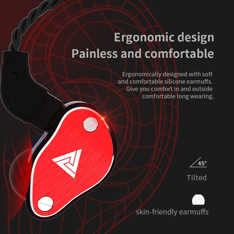 QKZ VK6 CNC Carved Metal Cover Music Headphones ,  Microphone Version
