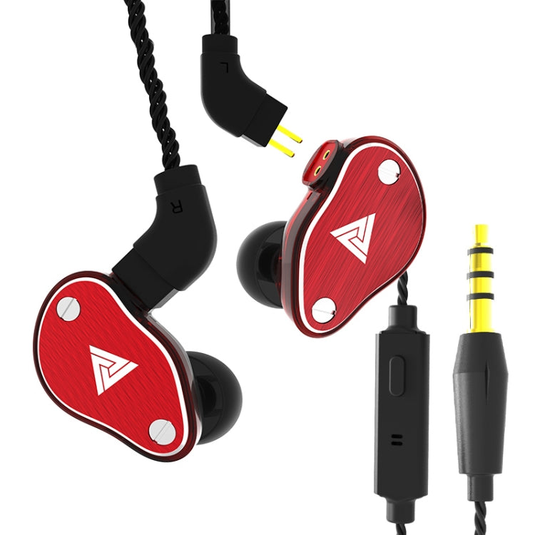 QKZ VK6 CNC Carved Metal Cover Music Headphones ,  Microphone Version