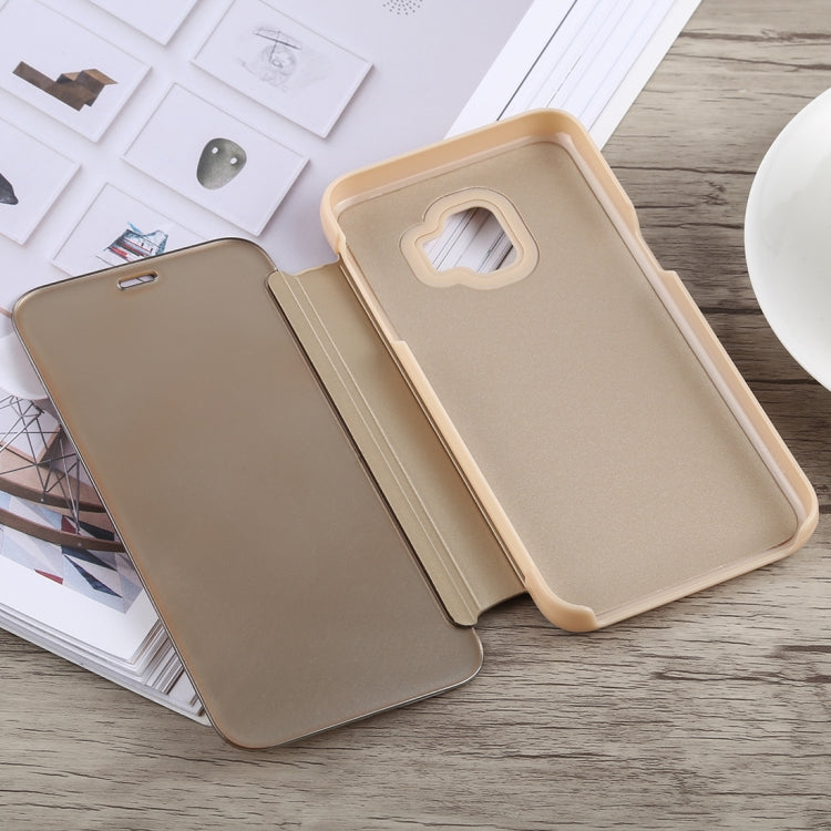 Electroplating Mirror Horizontal Flip Case for Galaxy J2 Core, with Holder