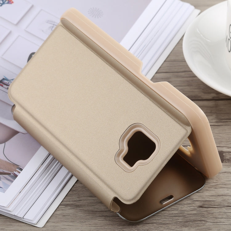Electroplating Mirror Horizontal Flip Case for Galaxy J2 Core, with Holder