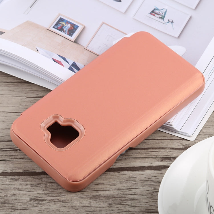 Electroplating Mirror Horizontal Flip Case for Galaxy J2 Core, with Holder