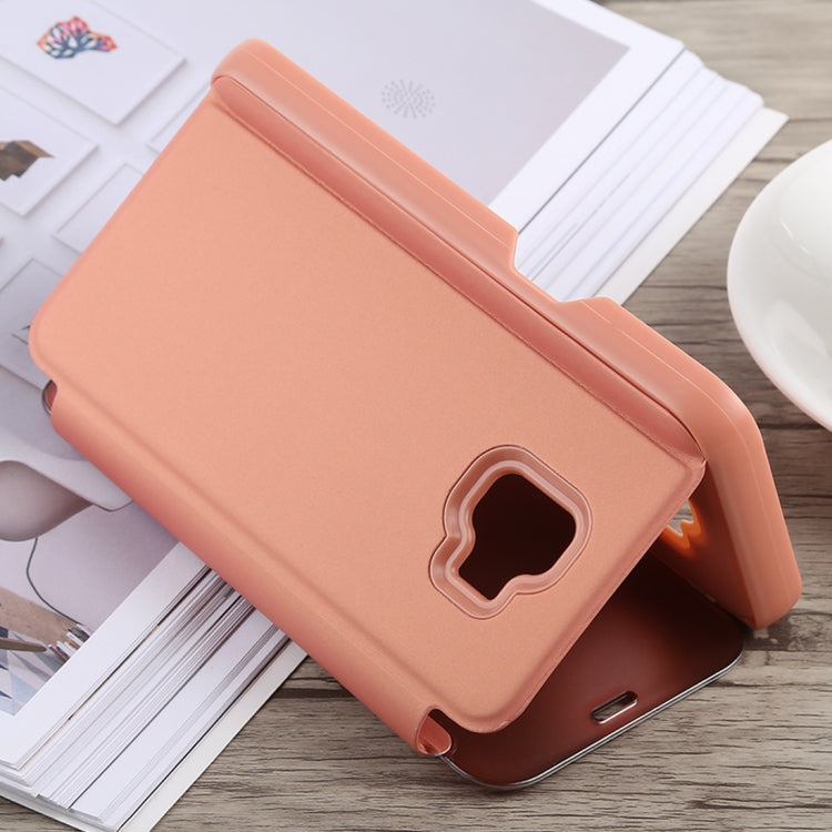 Electroplating Mirror Horizontal Flip Case for Galaxy J2 Core, with Holder