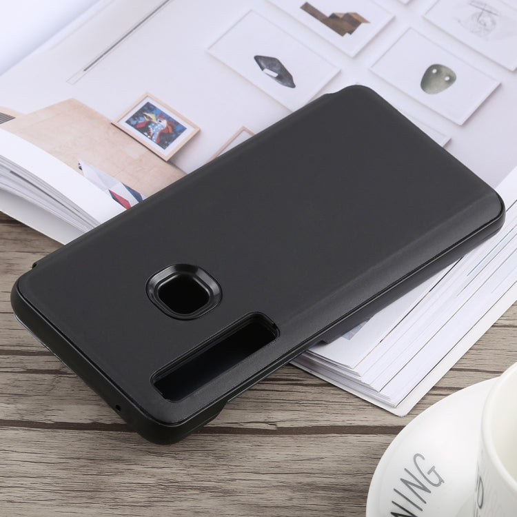 Electroplating Mirror Horizontal Flip Case for Galaxy A9 (2018), with Holder