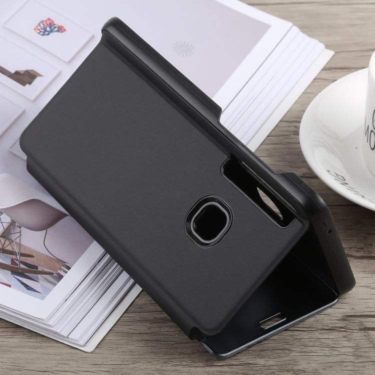 Electroplating Mirror Horizontal Flip Case for Galaxy A9 (2018), with Holder