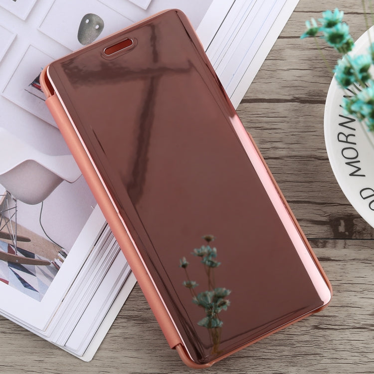 Electroplating Mirror Horizontal Flip Case for Galaxy A9 (2018), with Holder