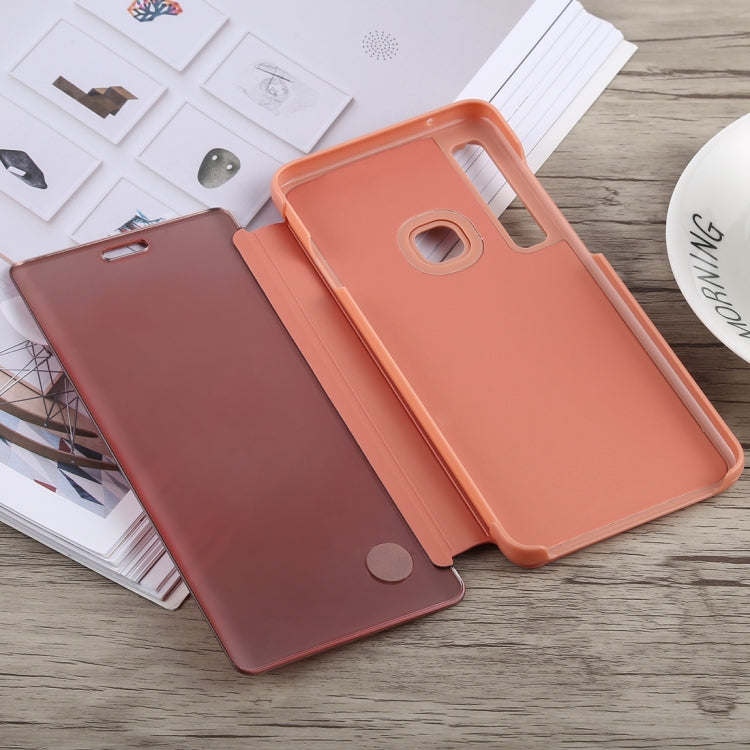 Electroplating Mirror Horizontal Flip Case for Galaxy A9 (2018), with Holder
