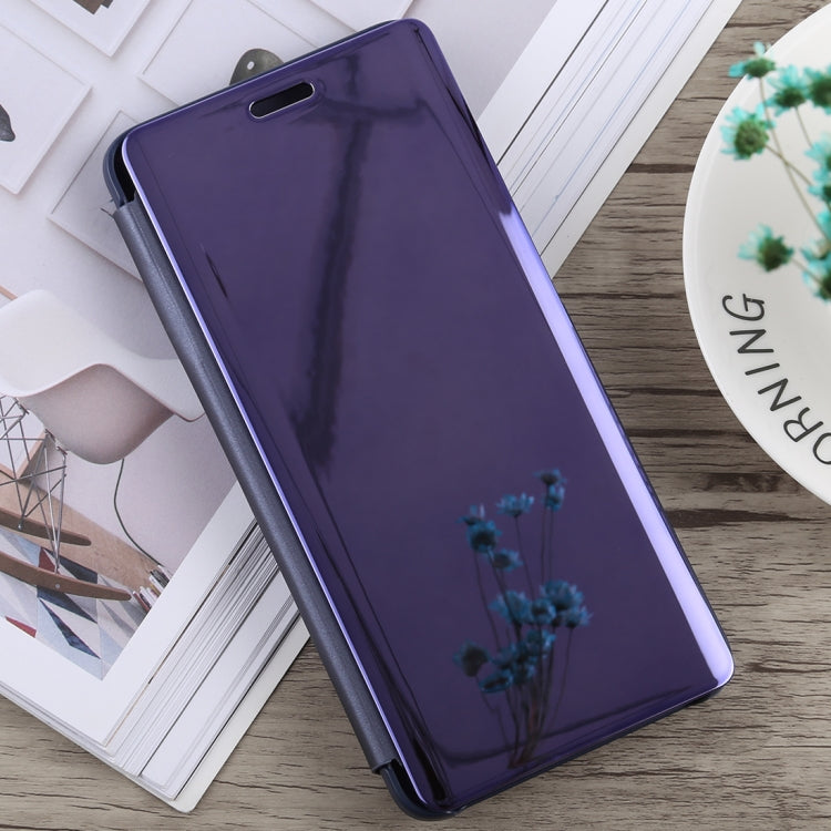 Electroplating Mirror Horizontal Flip Case for Galaxy A9 (2018), with Holder
