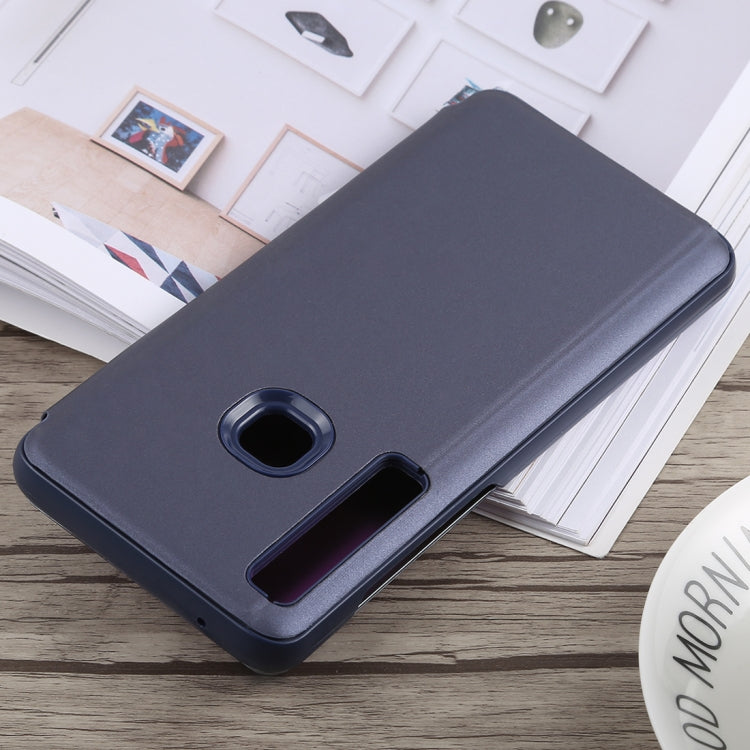Electroplating Mirror Horizontal Flip Case for Galaxy A9 (2018), with Holder