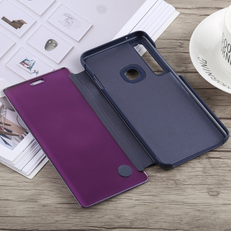 Electroplating Mirror Horizontal Flip Case for Galaxy A9 (2018), with Holder