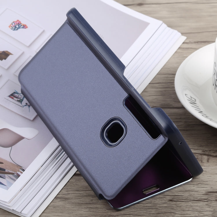 Electroplating Mirror Horizontal Flip Case for Galaxy A9 (2018), with Holder