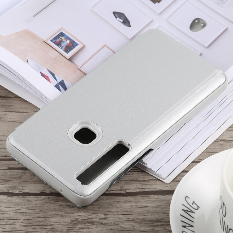 Electroplating Mirror Horizontal Flip Case for Galaxy A9 (2018), with Holder