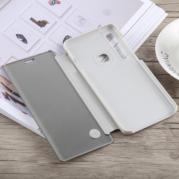 Electroplating Mirror Horizontal Flip Case for Galaxy A9 (2018), with Holder