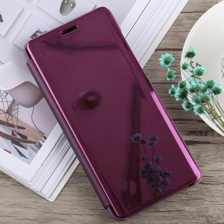 Electroplating Mirror Horizontal Flip Case for Galaxy A9 (2018), with Holder