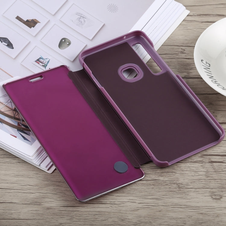 Electroplating Mirror Horizontal Flip Case for Galaxy A9 (2018), with Holder