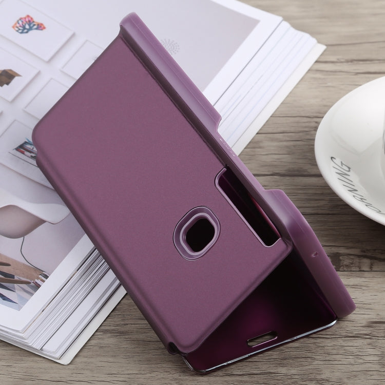 Electroplating Mirror Horizontal Flip Case for Galaxy A9 (2018), with Holder